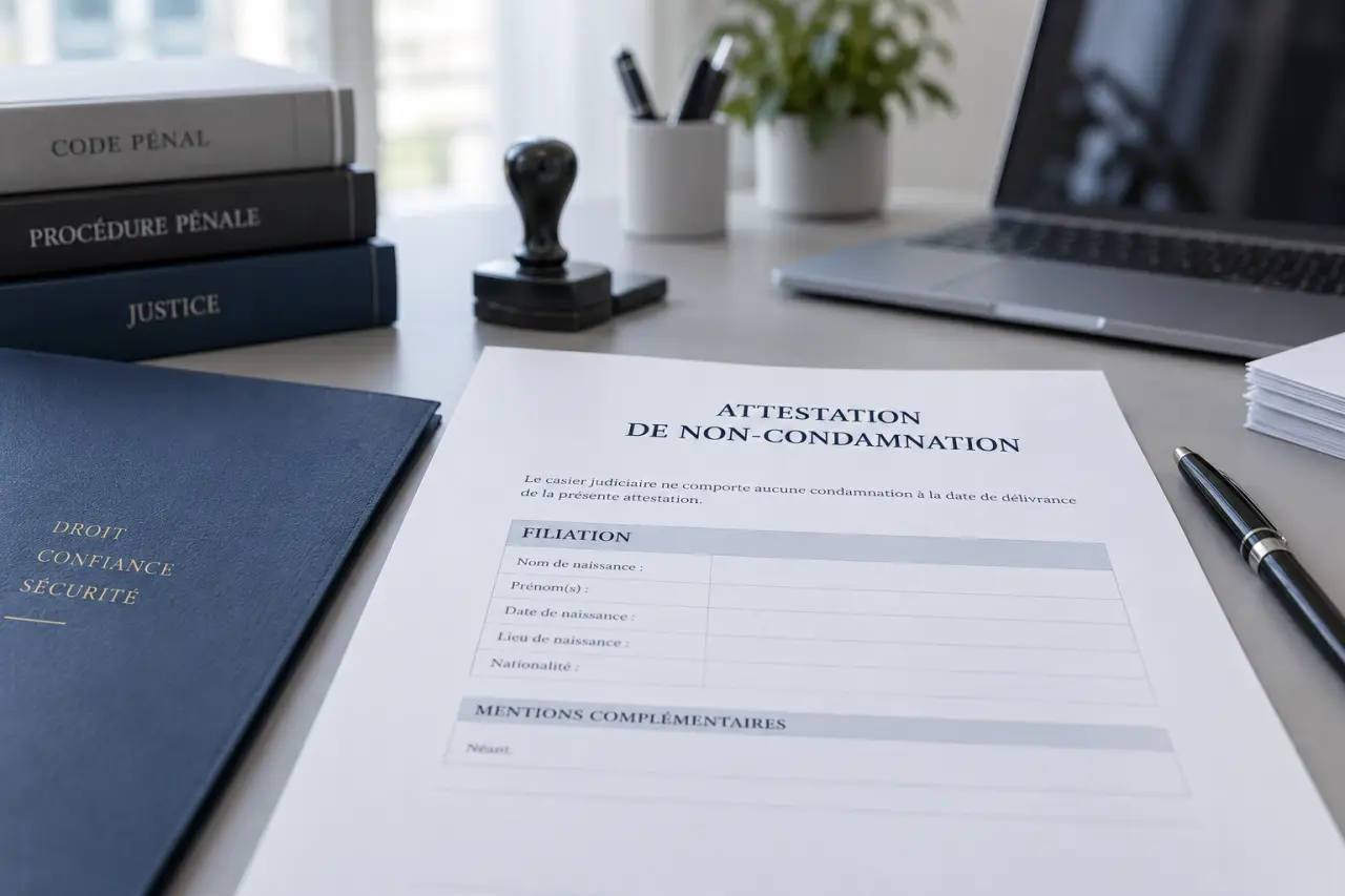 Attestation de non-condamnation : la filiation doit figurer dans le document