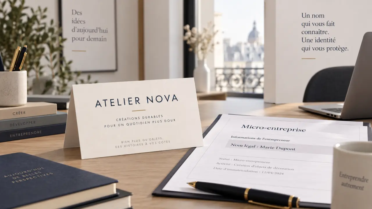 Nom commercial en micro-entreprise : visible pour vos clients, jamais à la place de votre nom légal