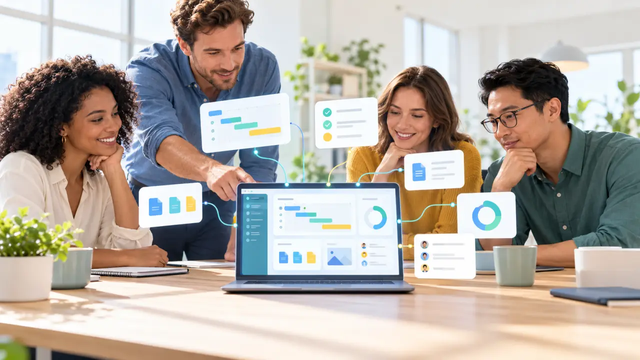 Tableau de bord centralisant les projets d'une PME