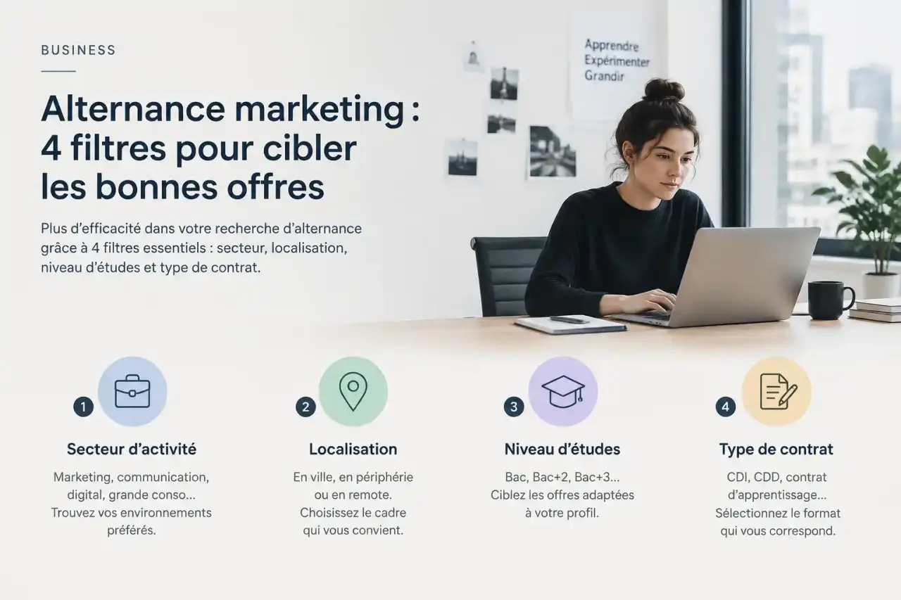 Alternance marketing : 4 filtres pour cibler les bonnes offres