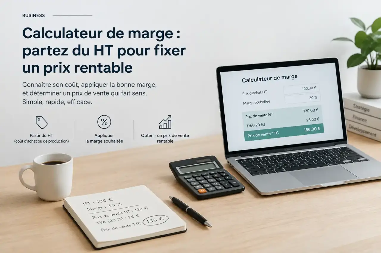 Calculateur de marge : partez du HT pour fixer un prix rentable